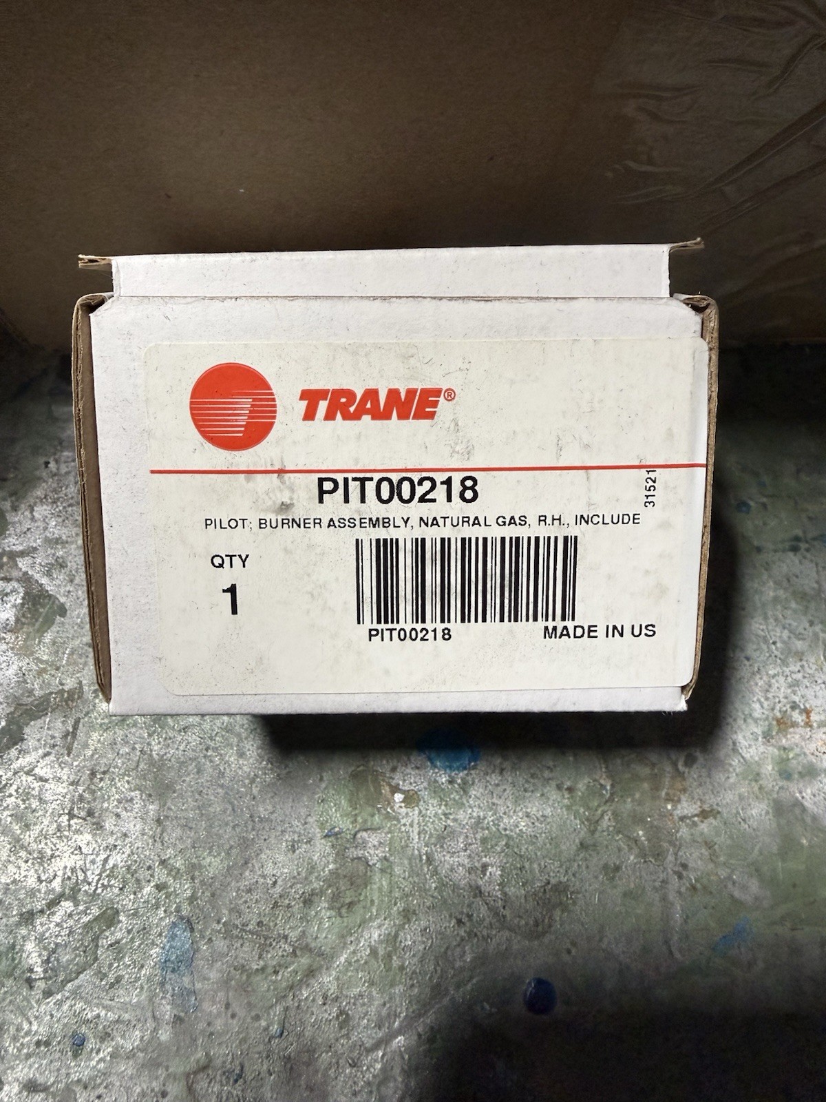 TRANE SERVICE FIRST PILOT BURNER ASSEMBLY W/ FLAME SENSOR PIT00218