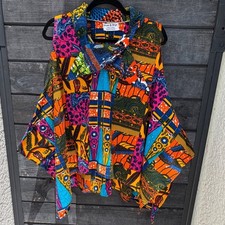 African By Design Cotton Ankara Patchwork Sleeveless Poncho Top Made in Ghana