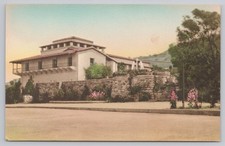 The Library Palos Verdes Estates California Albertype Postcard