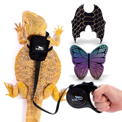 Adjustable Bearded Dragon Leash and Harness Set, Leopard Gecko Leas... Fast Ship