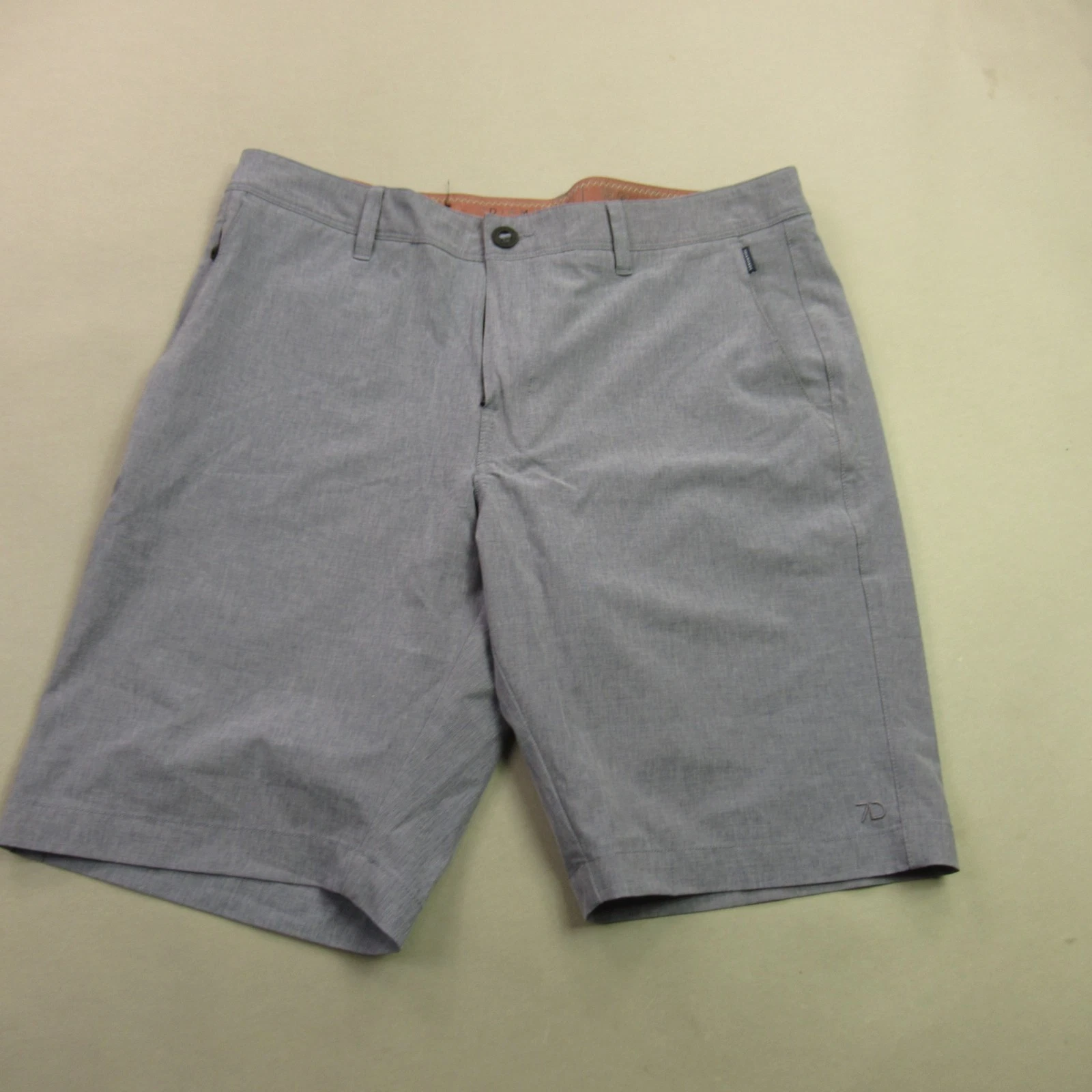 Vineyard Vines Shorts Mens 34 Big Pockets Button Lightweight Chino Outdoors Gray
