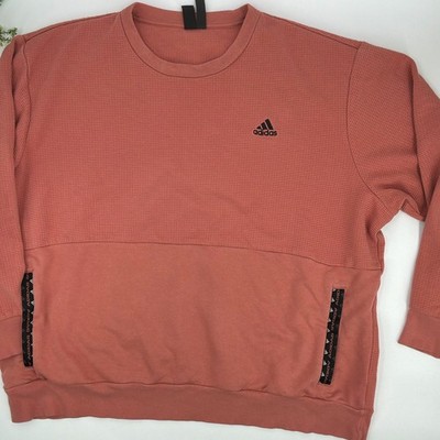 Adidas Waffle Knit Clay Strata Pullover Sweatshirt Men s Size 2XL