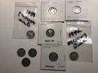 MERCURY SILVER DIME LOT OF 9 ALL 1940'S
