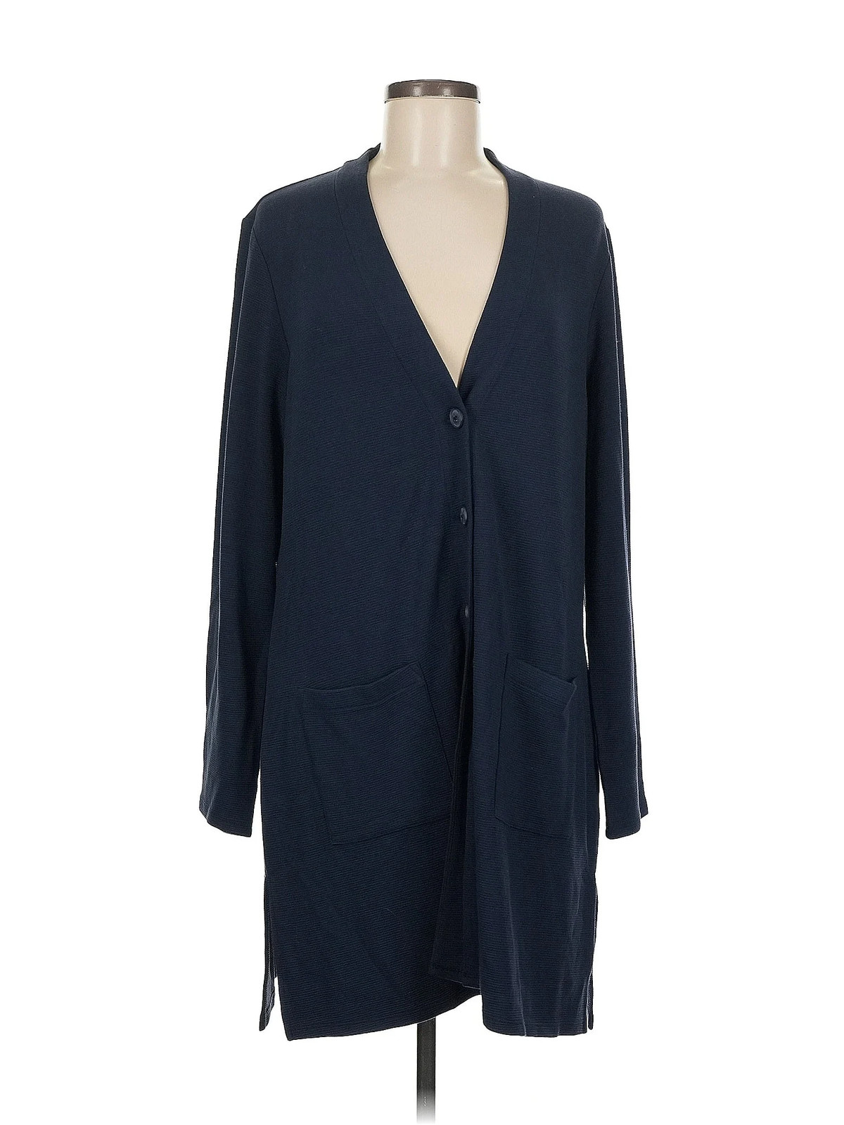 J.Jill Women Blue Coat M - image 1