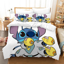04.Name Custom Bedding Set Cartoon Stitch Duvet Cover Kid Quilt Decor Bedclothes