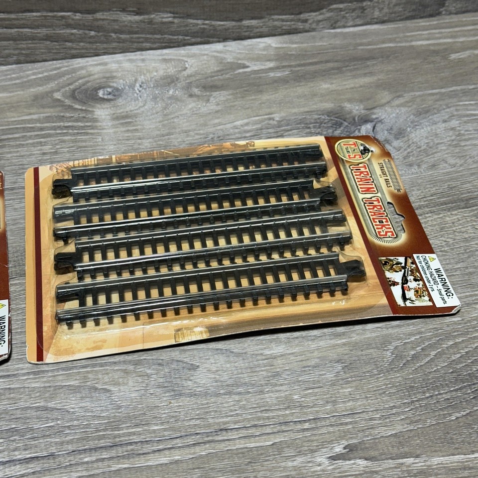 T&S Train Tracks Straight Rails Lot of 2 Packs 8 Pieces Toy Set ...