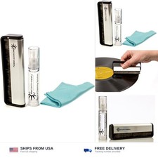 Vinyl Record Cleaning Brush Set - Carbon Fiber Brush, Microfiber Cloth and An...