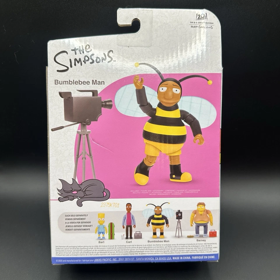 Figura de acción Jakks Pacific Los Simpson HOMBRE ABEJORRO y cámara de video sellada Foto 4 de 4