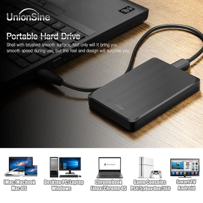 UNIONSINE Unidad portátil USB3.0 de 1 TB 2 TB disco duro externo 5 Gbps portátil de alta velocidad PC Ps4 HDD