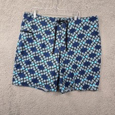 Patagonia Board Shorts Men's Geometric Blue Side Zip Pocket Lightweight Size 40