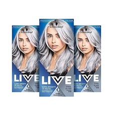 Hair Dye Kit, 3 Count, Semi-Permanent Steel Silver Colouring Cream