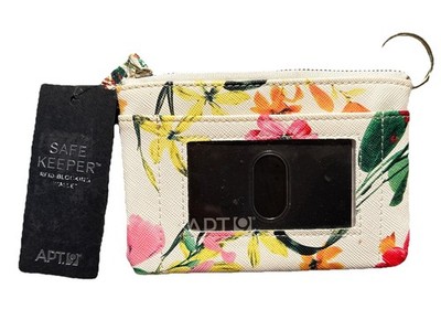 New with Tags Apt. 9 multi floral Zipper Wallet Coin Pouch Key Chain