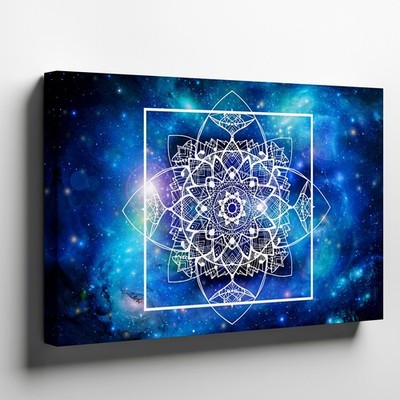 Mystical Mandala Design Featuring Intricate Geometric Shapes Wall Art Home Decor