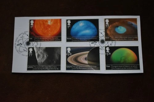 GB 2012 Space Science, Commemorative Stamps On Piece, Used, ex FDC