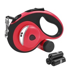 Retractable Dog Leash with Light - 26Ft Leashes with Poop Bag  Hol... Fast Ship