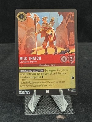 Disney Lorcana-Wilds Unknown-Milo Thatch-Courageous Explorer-#108-Cold Foil-M/NM