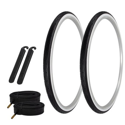 Zol Bundle 2 Pack G5013 Road Tires and Tube 700x28C, Presta/French 48 MM Valve e