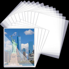 25 Pack 8.5 x 11 Rigid Plastic Sheet Protectors Clear Top Load Document Holders
