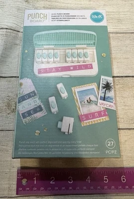 American Crafts We R Memory Keepers Word Punch Board 661599 27 Pc NEW in Box