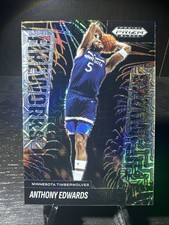 2024-25 Panini Prizm Black - Anthony Edwards Fireworks #8 Mojo Prizm /25