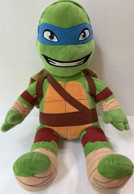 Build-A-Bear TMNT Leonardo 18  Plush 2016 Flip Face Expressions Shell Backpack