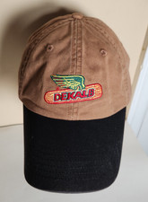 Dekalb Seed Hat Strapback Cap Winged Cob Logo Patch Farm Ag K-Products Brown