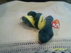 Vtg. Ty Beanie Baby-Hissy the Snake-org tags-DOB 4/4/1997