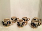 6 EUC Marzi & Remy German Beer/Cider Mugs 4 German Castles / Gold Rim & Pedestal — photo 1