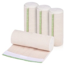 4 Pack Elastic Bandage Wrap 6 Inch Compression Wrap Bandage with Self-Closure