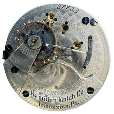 Antique 18s 1898 Hamilton 15J Mechanical Hunter Pocket Watch Movement 929 USA