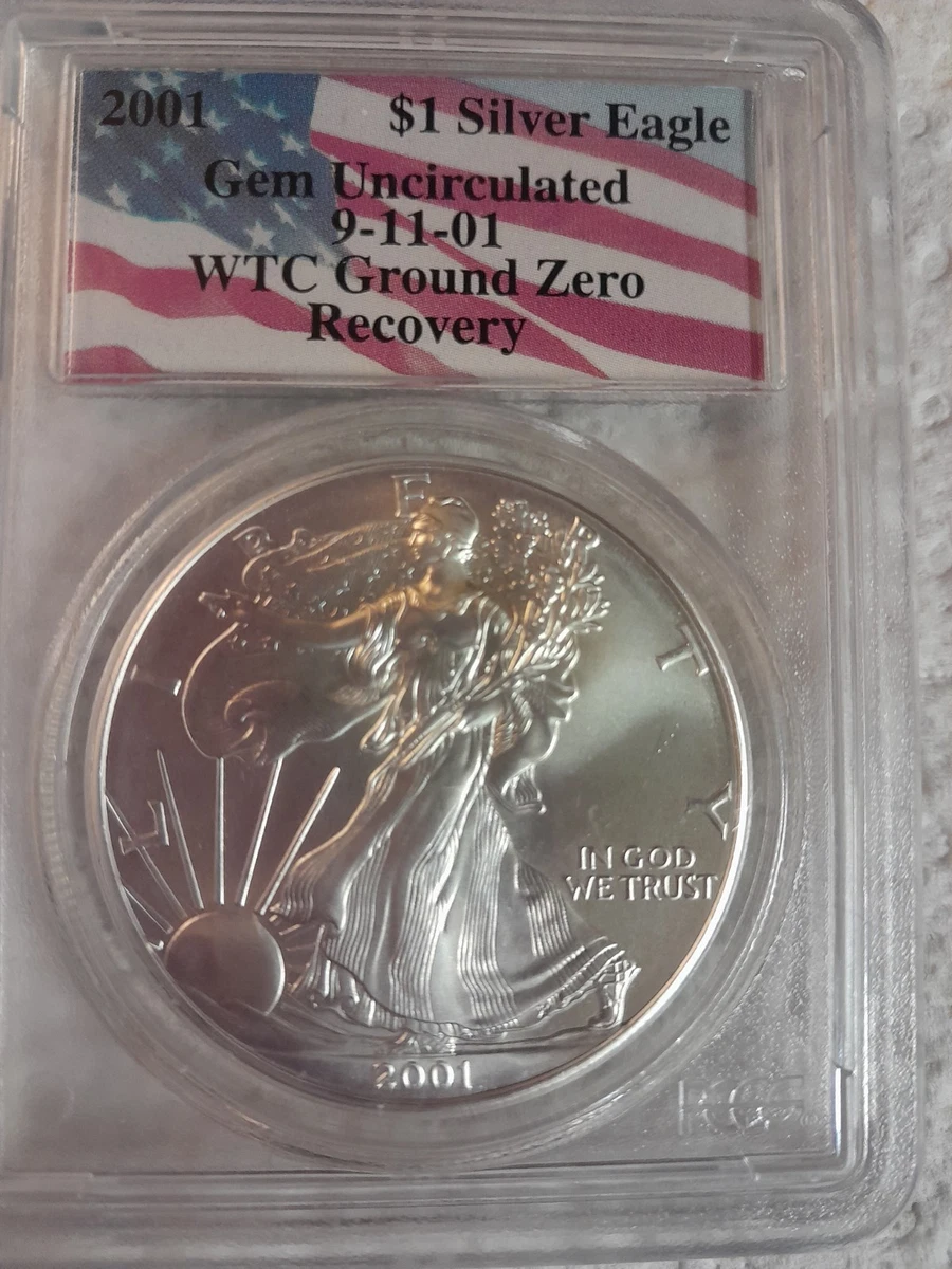 25+ American Eagle MS 69 Graded 2001 Silver Bullion Coins for sale