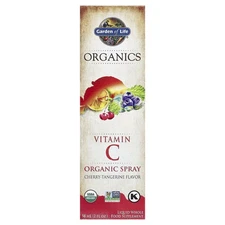 Organics, Vitamin C Organic Spray, Cherry-Tangerine, 2 fl oz (58 ml)