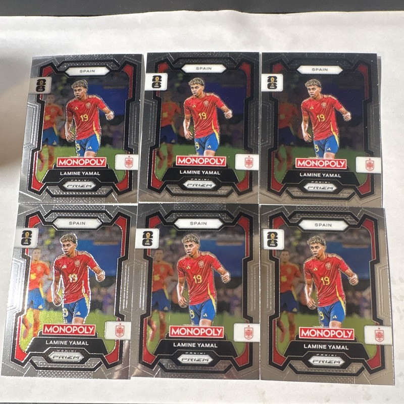 Panini Prizm Monopoly 2026 Lamine Yamal No. 41 Spain FIFA Soccer Card Lot (6)