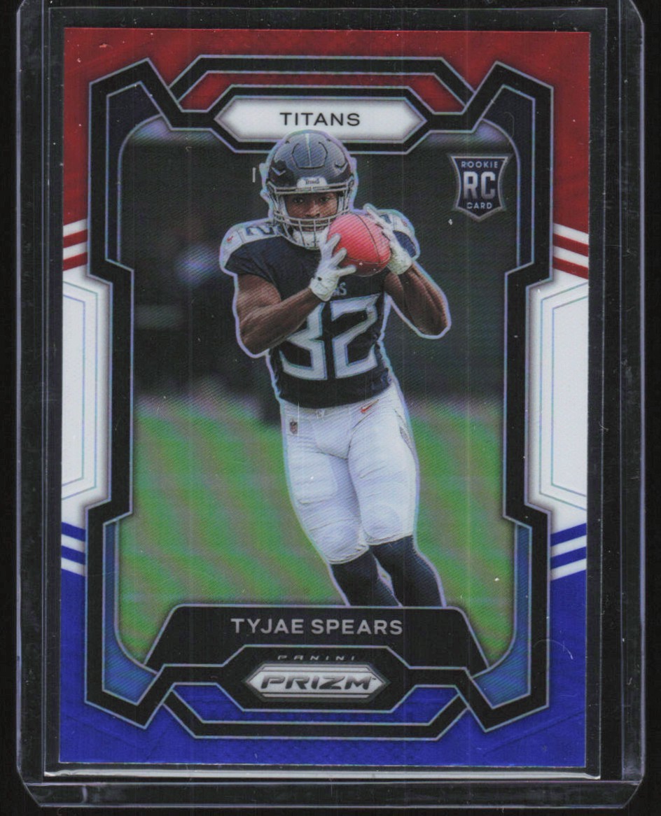 2023 Panini Prizm Red White Blue Tyjae Spears Rookie Tennessee Titans #396