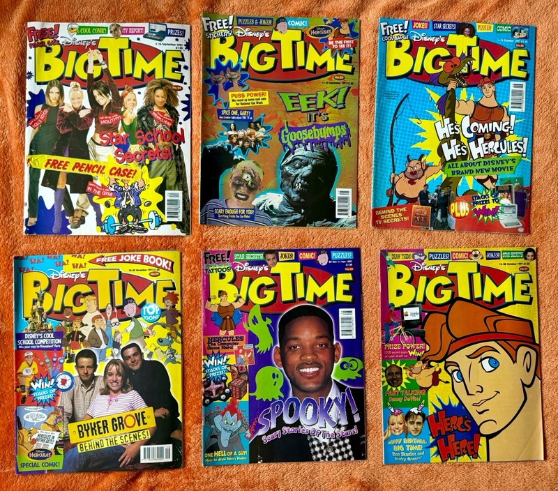 6 x Disney’s Big Time Magazine/ Comic Book Lot 1997 Issue 24, 25, 26, 27, 28, 29