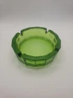 VINTAGE BLENKO 6" EMERALD GREEN PEBBLED TEXTURED GLASS CIGARETTE CIGAR ASHTRAY