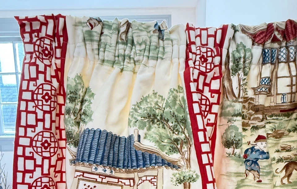 Vintage Cowtan & Tout “Imperial Garden” Balloon Shade ZZ646 - Image 4 of 4