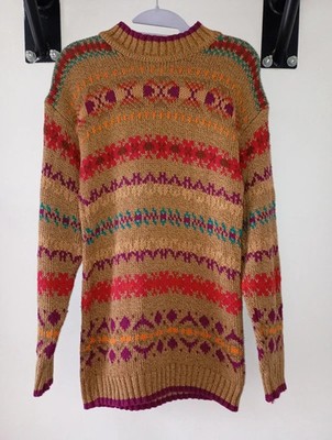 Vintage Lizwear Damen Strickpullover gemustert Größe Petite