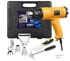 SEEKONE 1800W Heat Gun Kit with Case, Variable Temp & 4 Nozzles, Heavy Duty