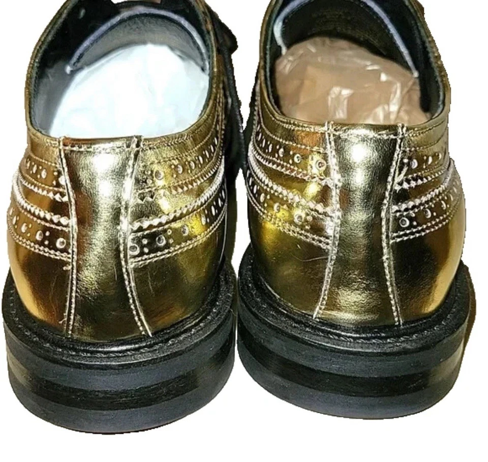 Louisa Oxford Metálico Dorado Banana Republic 42 Se Adapta a Punta de Ala 10.5/11N Foto 4 de 4