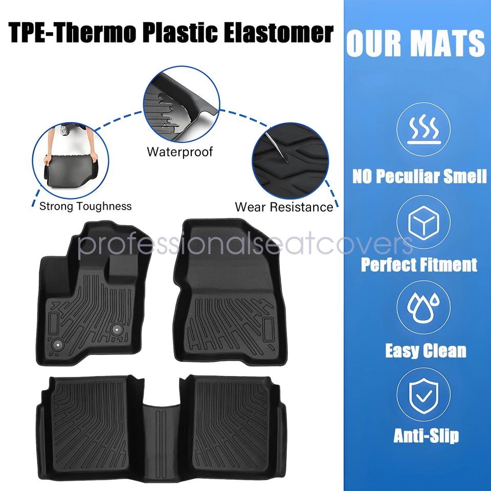 Juego de alfombrillas forro para Ford Flex TPE 2009-2019 3D primera y segunda fila para todo tipo de clima Foto 3 de 4