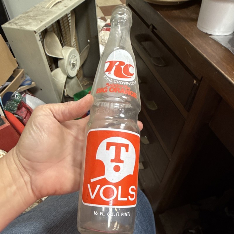 RC 1975 16 fl oz Clear Glass Soda Bottle University of Tennessee Vols Schedule