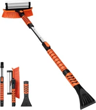 43” Ice Scraper & Extendable Snow Brush for Car Windshield – 3-in-1 Heavy Duty W