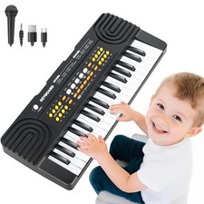 Piano Electronico V i Treinta Y Siete Teclas Y Microfono Estilo De Lujo