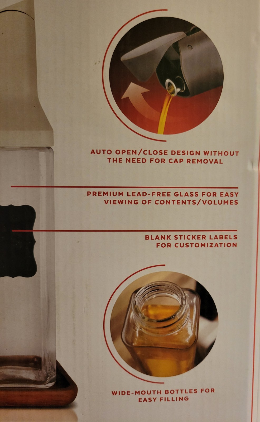 Parini Sauce Dispenser Set Of 4 In Wood Caddy