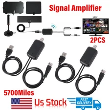 HDTV Antenna Amplifier Signal Booster TV  High Gain Channel Boost Indoor BEST 2x