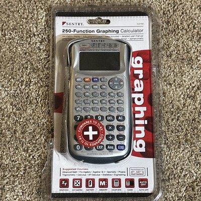 Sentry CA756 Graphing Calculator NEW SEALED 250-Function Silver