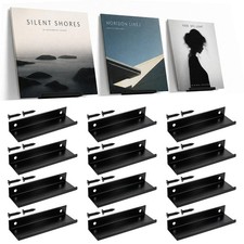 Vinyl Wall Mount 12 Pack Metal Holder Shelf Record Display Album Black