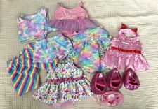 11 Piece Build A Bear Clothing Lot - Dresses, Shorts, Shoes, Leotard, Tie Dye