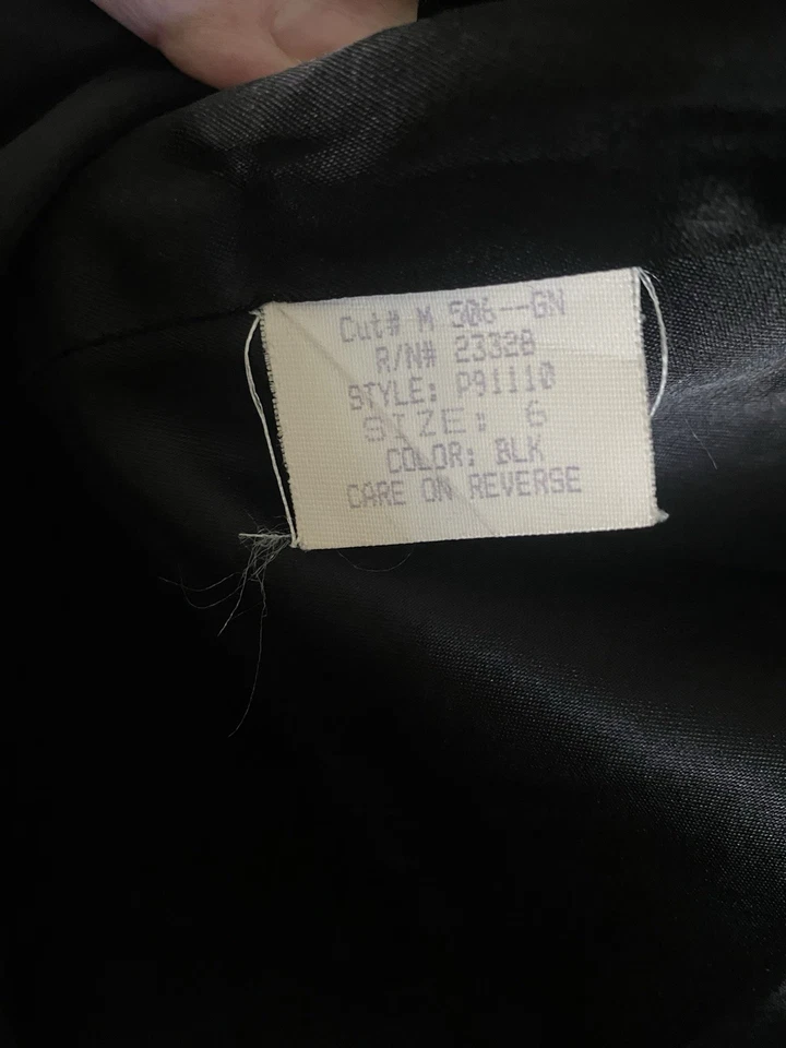 Vintage Pendleton Black 100% Merino Wool Double Breasted Long Trench Coat Size 6 - Image 4 of 4